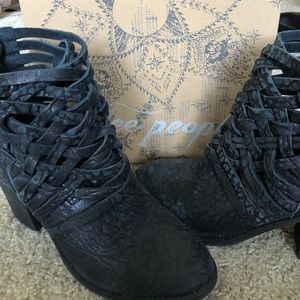 Free People Carrera Black Heel Boot